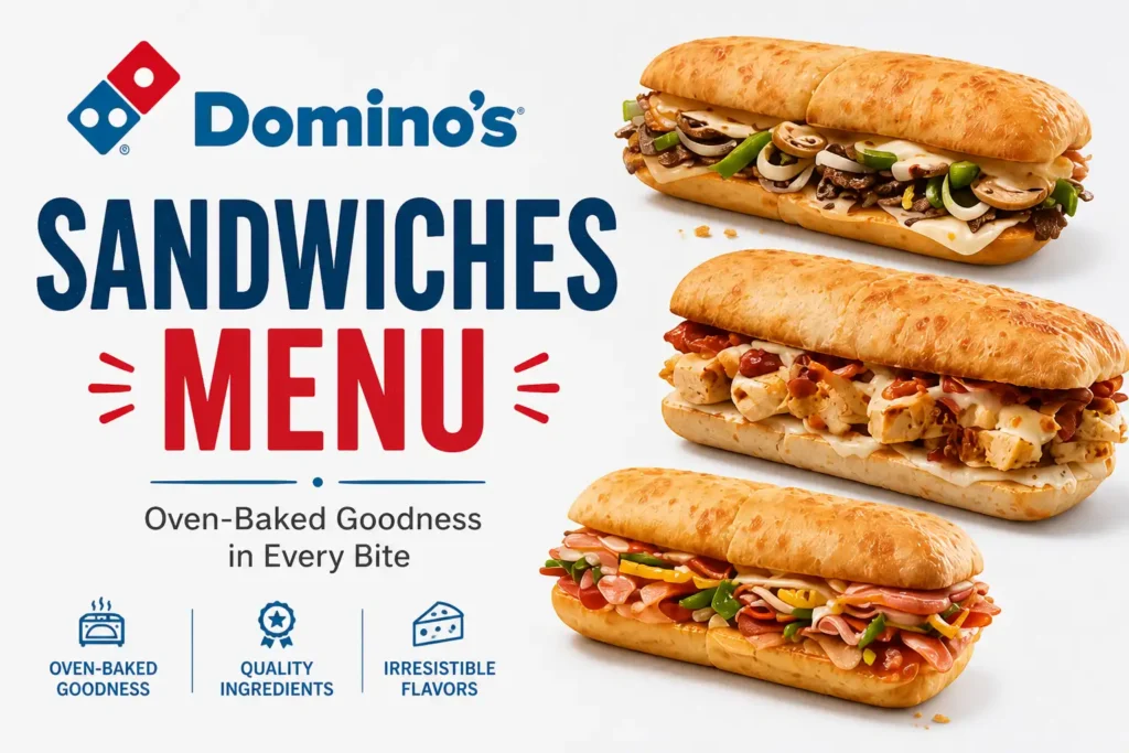 Domino's Sandwiches Menu prices